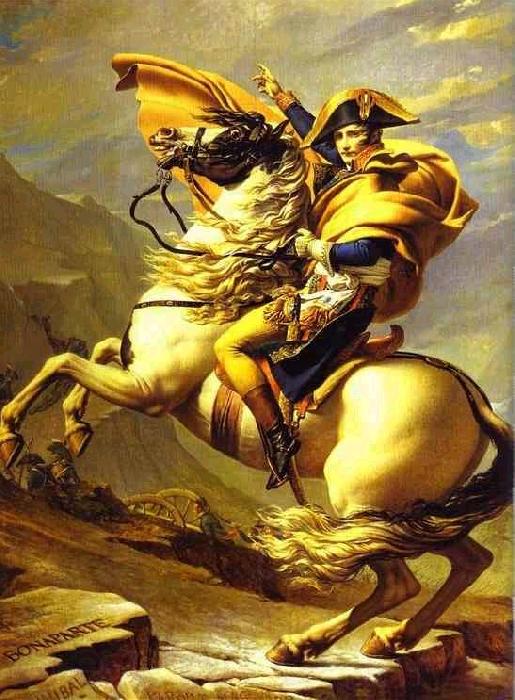 Jacques-Louis David Bonaparte Crossing St. Bernard Pass Spain oil painting art